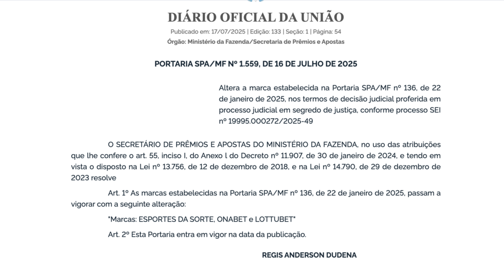licença da lotus bet