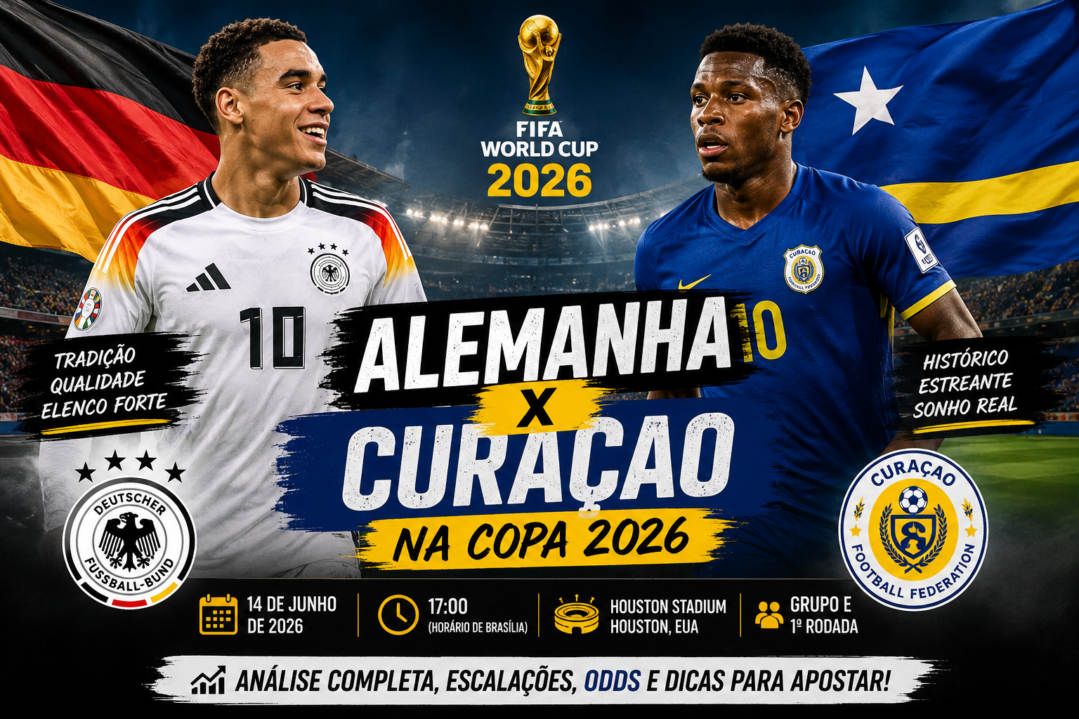 Alemanha x Curação na copa 2026