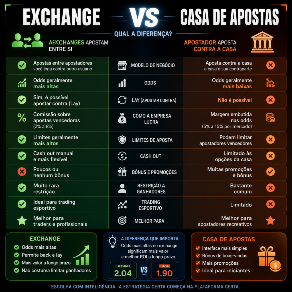 diferença entre exchange e casa de aposta 
